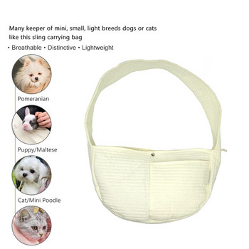 Benepaw Hand Free Small Dog Carrier Ρυθμιζόμενο λουρί Safe Puppy Sling Άνετη τσάντα μεταφοράς κατοικίδιων για υπαίθρια ταξίδια
