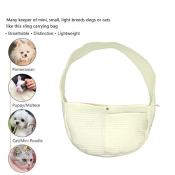 Benepaw Free Hand Carrier Small Dog Carrier Регулируема каишка Безопасна котка Puppy Sling Удобна чанта за носене на домашни любимци за пътуване на открито