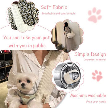 Benepaw Free Hand Carrier Small Dog Carrier Регулируема каишка Безопасна котка Puppy Sling Удобна чанта за носене на домашни любимци за пътуване на открито