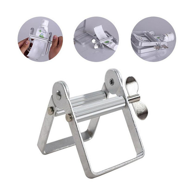 Metallist juuksevärvi kosmeetiline pigmendipigistustoru Elegantne vastupidav hambapasta pressimismasin Lihtne roostevabast terasest värviv juuksepasta press