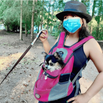Σακίδιο πλάτης σκύλου Νέο φορητό σακίδιο ταξιδιού με διπλό ώμο Εξωτερική τσάντα μεταφοράς σκύλου κατοικίδιων ζώων Σακίδιο πλάτης μπροστινή τσάντα σκύλου για κατοικίδια