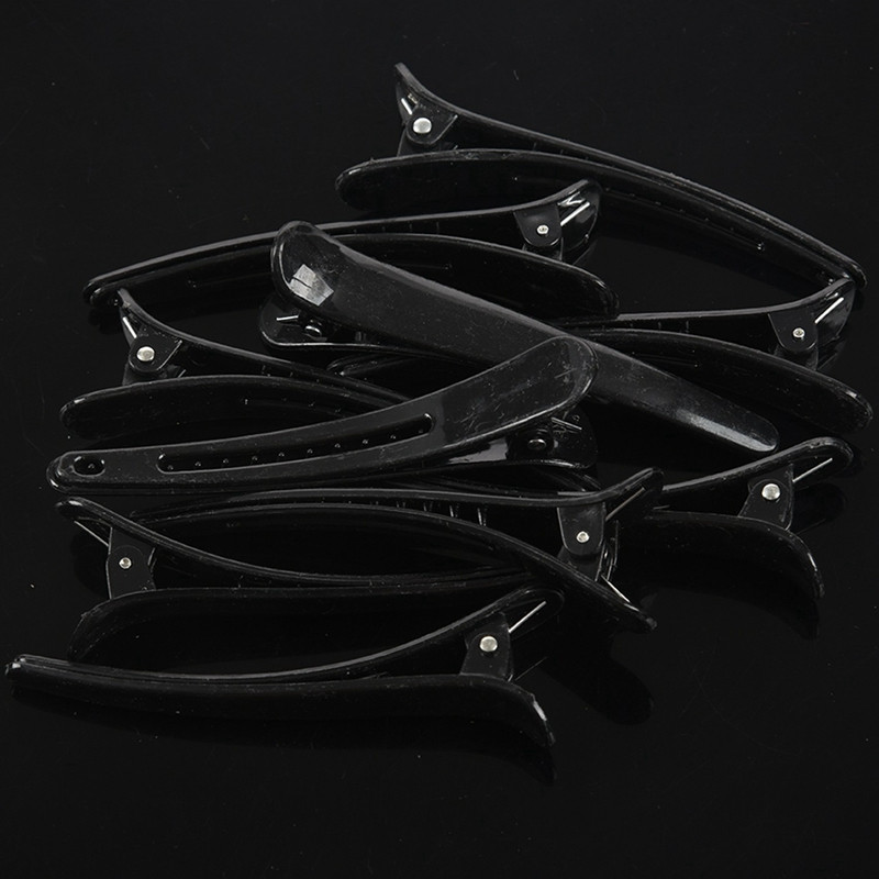 30 db fekete műanyag egyágú barkács frizura aligátor hajcsat 3,1 hüvelyk hosszú