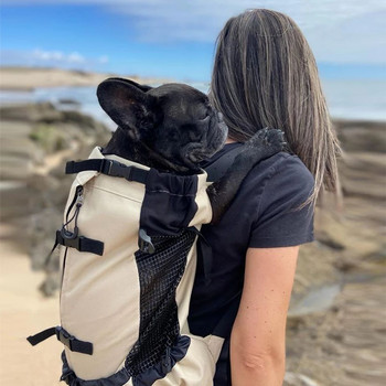 Αναπνέουσα τσάντα μεταφοράς σκύλου Υπαίθρια τσάντα πλάτης κουταβιού μεσαίου μεγέθους σκύλου Φορητή αντανακλαστική τσάντα μεταφοράς κατοικίδιων προμήθειες μεταφοράς κατοικίδιων