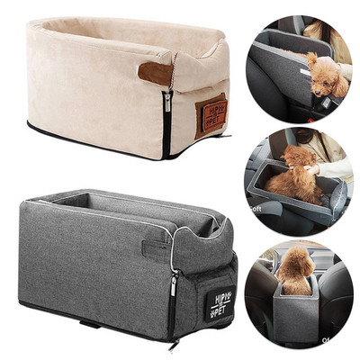 Kutya autós ülőgarnitúra autós központi kutyaüléses ágy Hordozható kutyahordozó kistestű kutyáknak macskáknak Biztonsági utazótáska Kutyatartozékok