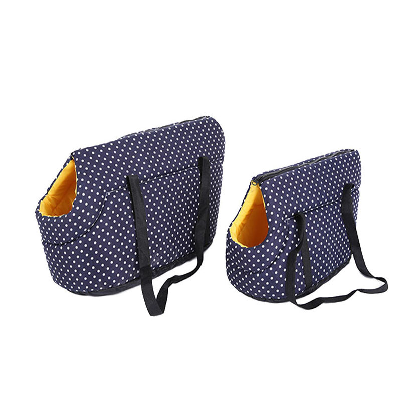 Rucsac pentru câini de companie de culoare solidă, geantă de mână cu buline, pentru călătorie în aer liber, geantă de umăr respirabilă pentru câini de talie mică, pisici, chihuahua, articole pentru animale de companie