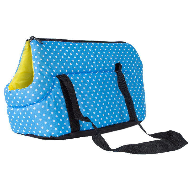 Rucsac pentru câini de companie de culoare solidă, geantă de mână cu buline, pentru călătorie în aer liber, geantă de umăr respirabilă pentru câini de talie mică, pisici, chihuahua, articole pentru animale de companie