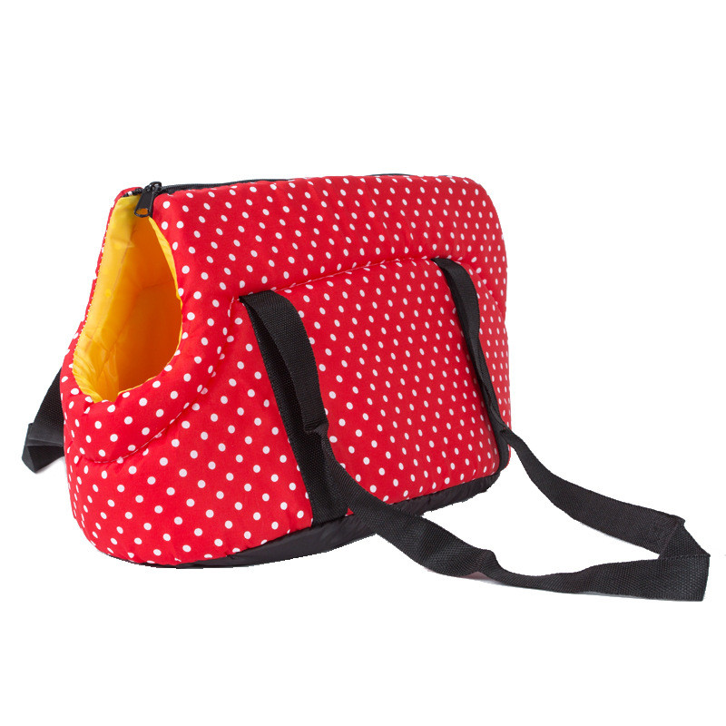 Rucsac pentru câini de companie de culoare solidă, geantă de mână cu buline, pentru călătorie în aer liber, geantă de umăr respirabilă pentru câini de talie mică, pisici, chihuahua, articole pentru animale de companie