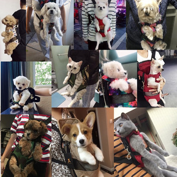 Мрежеста носачка за домашни кучета Регулируема раница Дишащи чанти за продукти за пътуване на открито за малки кучета Котка Чихуахуа Раница за домашни любимци
