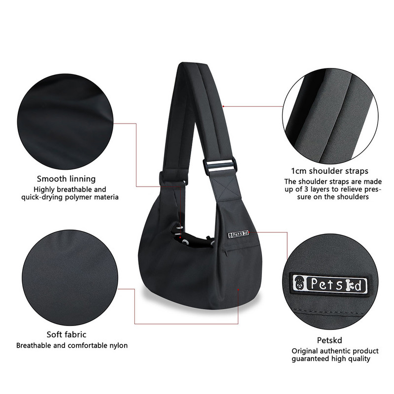 Lemmiklooma lingu kandekott koera kassi õues kaasaskantav õlakott kutsika kassipoeg suure mahutavusega kandekott koerakandja