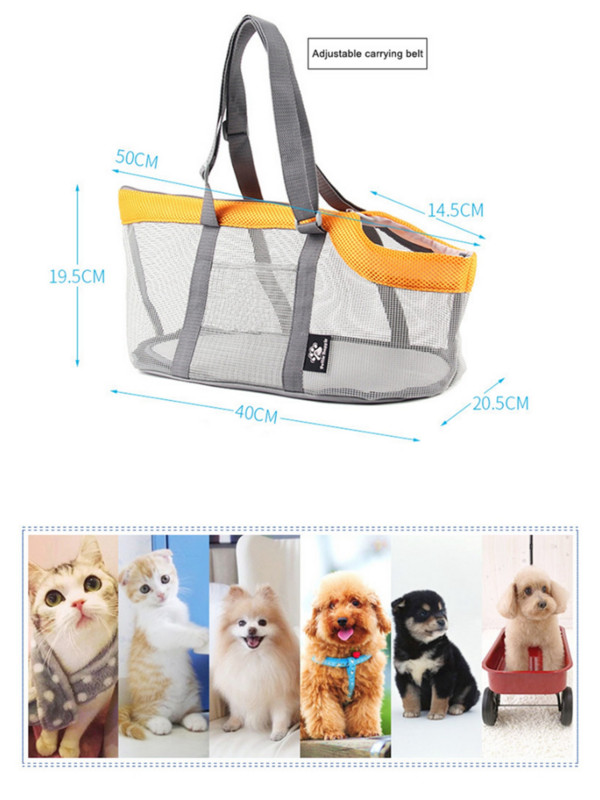 Hingavast võrgust lemmiklooma kandekott Kaasaskantav kott reguleeritava õlarihmaga koertele ja kassidele lemmikloomakandjad ja kotid lemmikloomatoode