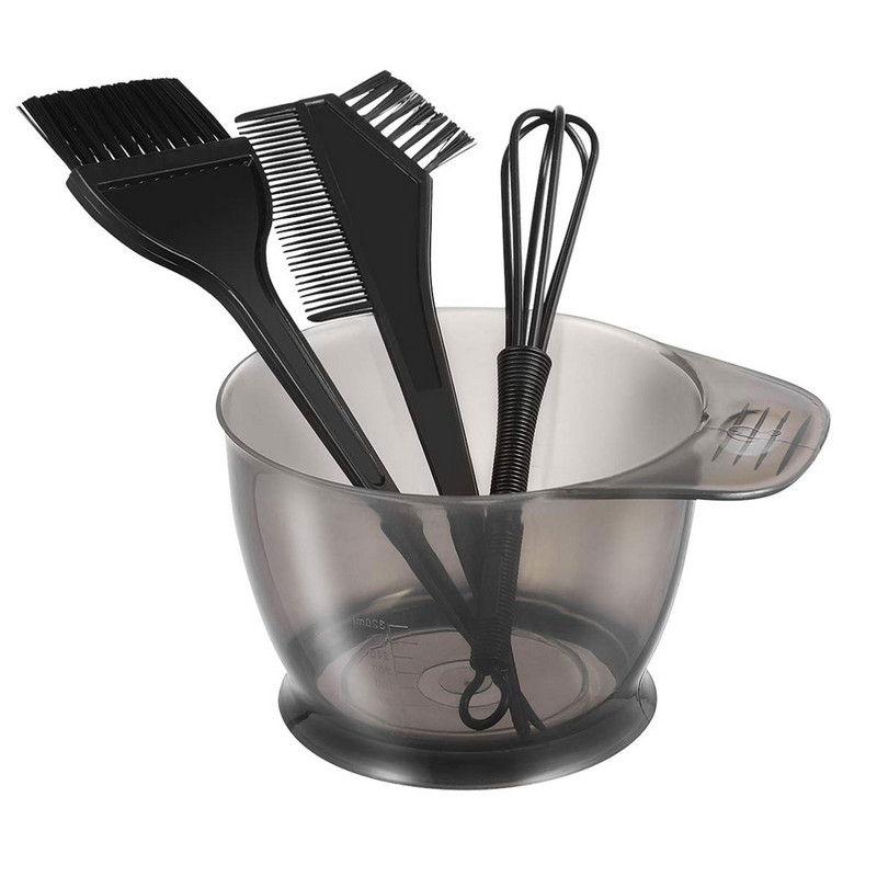 Set od 3/5 komada Četka za zdjelu za bojanje kose Frizersko ulje Vruća četka za zdjelu za bojanje Brijačnica Frizerski alati Deepen Increase