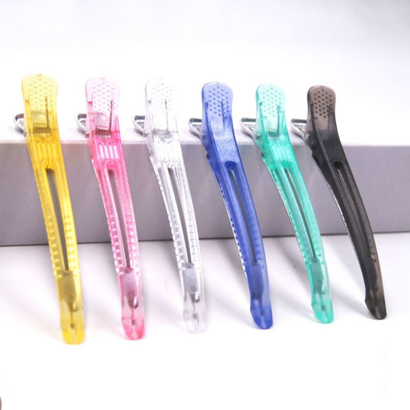 6kom/set Duga kopča za kosu bez nabora, slatkih boja, ružičasto plava kopča za pačji kljun, frizerski alat za oblikovanje kuće