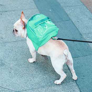 Σακίδιο πλάτης 1 τεμαχίου κατοικίδιων ζώων Φορητή τσάντα σνακ σκύλου μεγάλης χωρητικότητας Εξωτερική τσάντα μεταφοράς με λουρί ταξιδιού με σχοινί έλξης για κουτάβι