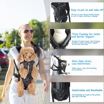Τσάντα μεταφοράς σκυλιών κατοικίδιων ζώων Σακίδιο πλάτης για πεζοπορία, ποδηλασία, διπλό σακίδιο πλάτης ταξιδιού για σκύλους εξωτερικού χώρου για ταξίδια