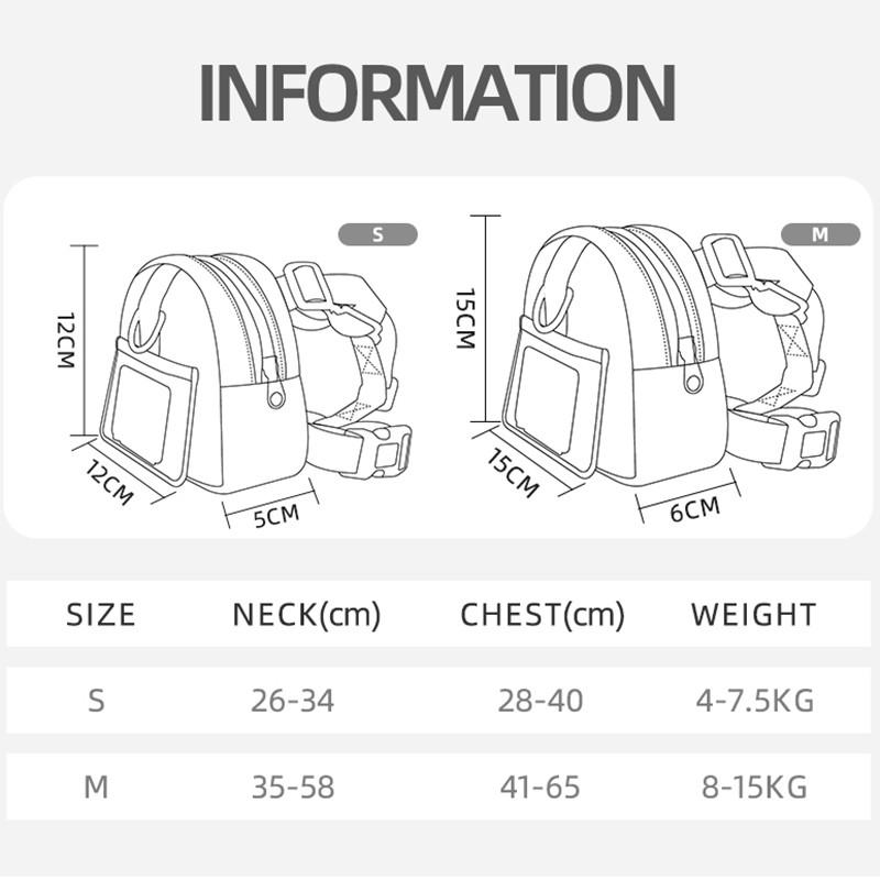 Új divatos kisállat kutya iskolatáska vízálló kisállat hátizsák nagy űrtartalmú Shiba Inu hám kis kutyák számára szabadtéri sétáló uzsonnás táskák