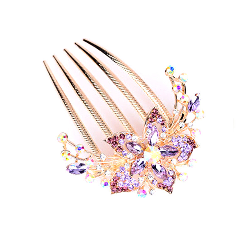 Češalj od legure s pet zubaca Ukosnica za kosu s pločicom, vještački dijamant, kristalni dijamant 9*6,2 cm, češalj za kosu, svadbeni dodaci za kosu, modni