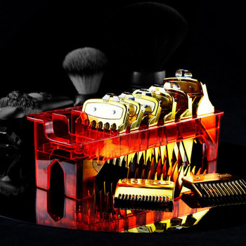 Поставка за машинка за подстригване Практичен държач за гребен за многократна употреба Ажурен прозрачен органайзер за машинка за подстригване Салон Фризьорски инструмент