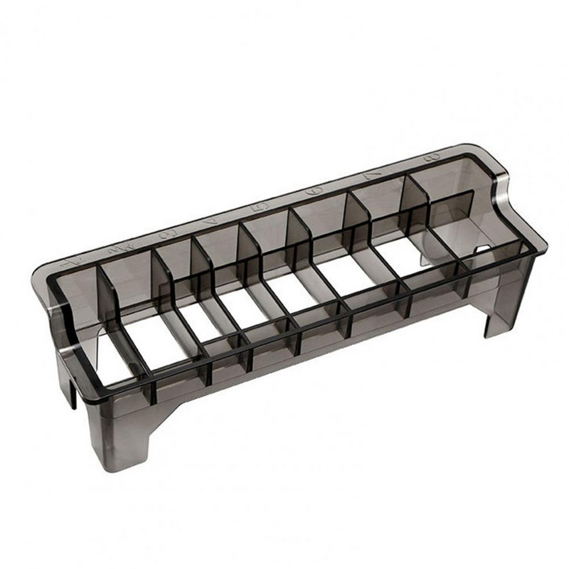 Juukselõikuri nagi praktiline korduvkasutatav piiriga kammihoidja Ažuurne läbipaistev juukselõikuri korraldaja salongi juuksuritööriist