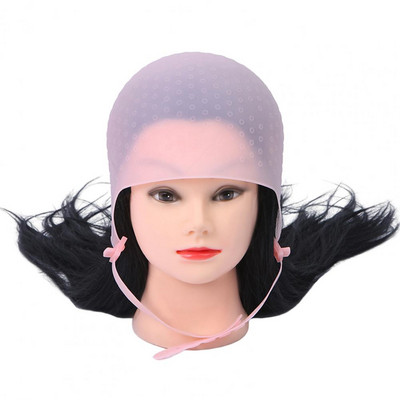 Pălărie pentru evidențierea părului cu găuri pentru ac Instrument de coafură reutilizabil din silicon Cataramă reglabilă Pălărie pentru vopsirea părului Accesorii pentru salon de acasă