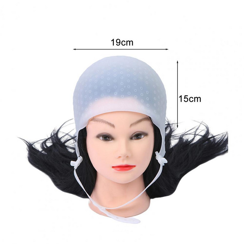 Pălărie pentru evidențierea părului cu găuri pentru ac Instrument de coafură reutilizabil din silicon Cataramă reglabilă Pălărie pentru vopsirea părului Accesorii pentru salon de acasă