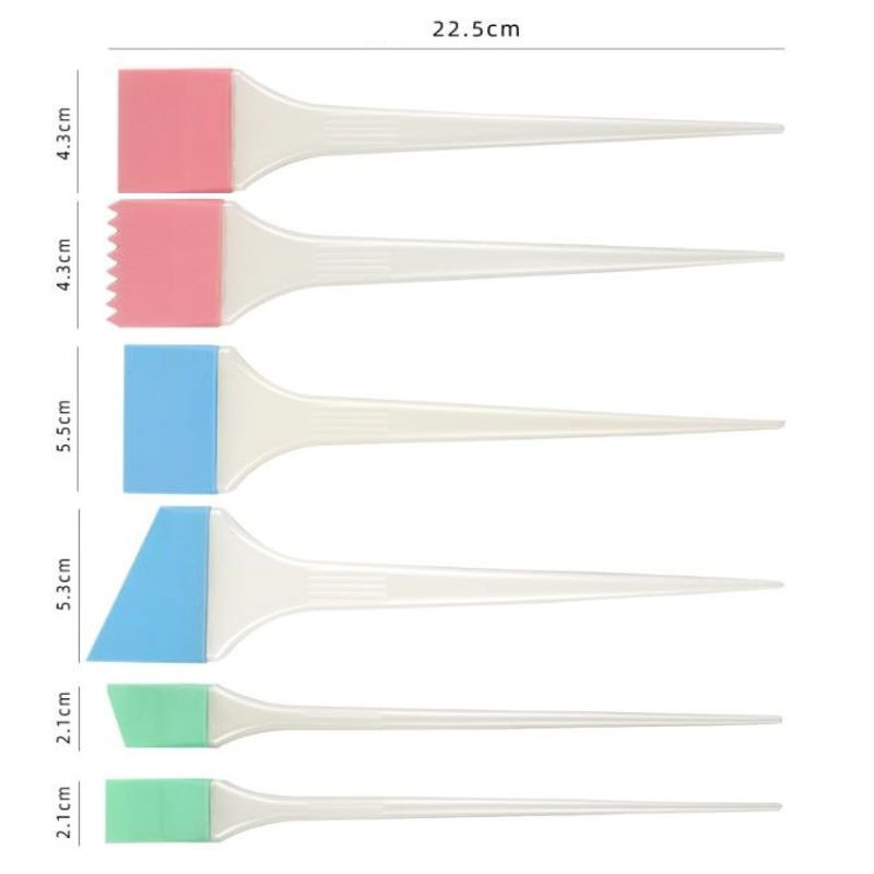 6 buc/set perie pentru vopsirea părului, spatulă, set de pieptene de colorat, răzuitoare din silicon acasă, bricolaj, salon profesional, instrument de coafat frizer.