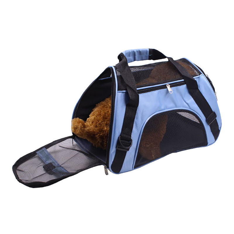 Lemmikloomakandja Pehme küljega kaasaskantav kott Koerte kandekott Kassikandja Väljaminev reisimine Hingav lemmikloomade käekott Crossbody Kokkupandav kott