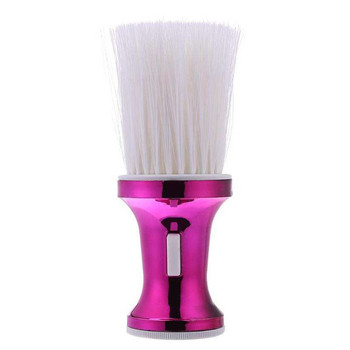 Ярка цветна дръжка Фризьорска четка с мек косъм Професионално подстригване на шията Четка за прах за почистване на салон Инструменти за фризьор