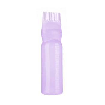 120ml Πολύχρωμο πλαστικό μπουκάλι βαφής μαλλιών που ξαναγεμίζει χτένα για κομμωτήριο