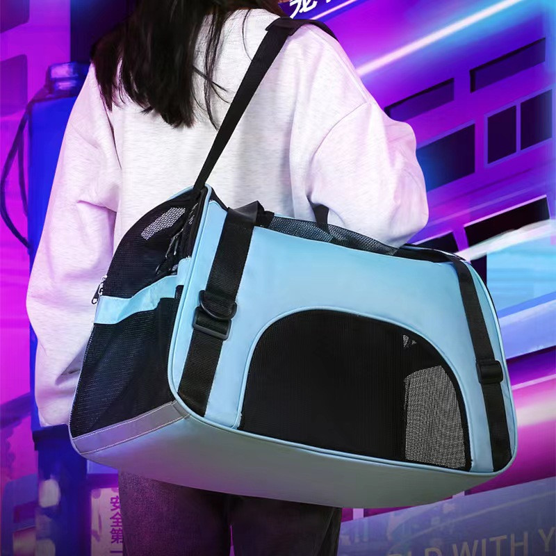 Puha oldalú hordozók Hordozható kisállattáska Rózsaszín kutyahordozó táskák Kék macskahordozó Kimenő utazási Légáteresztő kisállat kézitáska