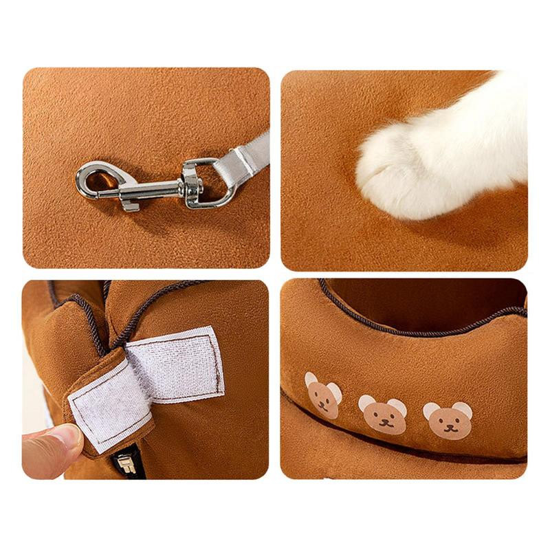 Automobilsko sjedalo za kućne ljubimce Središnja konzola Sjedalo za kućne ljubimce Interaktivna nosiljka za kućne ljubimce za male mini pse, mačke, putna torba za čivavu koja se može prati