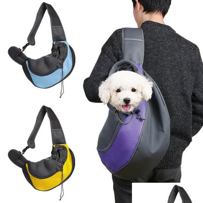 Модна малка котка и куче, преносима чанта през рамо, мрежеста дишаща торба за домашни любимци, удобна раница за пътуване на открито