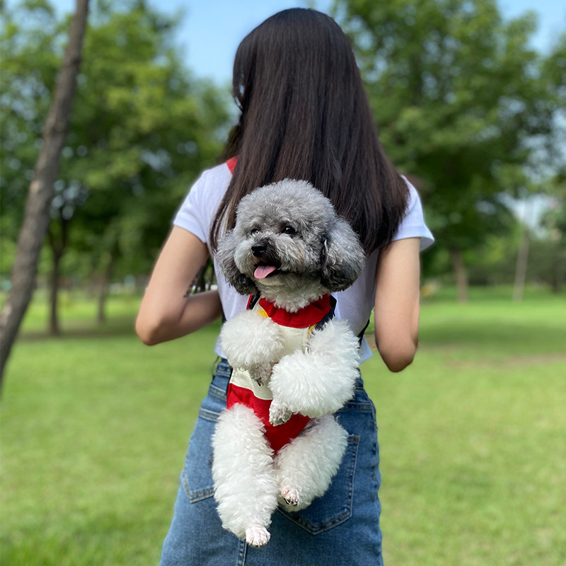 Canvas lemmiklooma seljakoti kandja väikesele keskmisele koerale prantsuse buldogi chihuahua õues reisimiseks õlg ees, rind, kassi kandmine