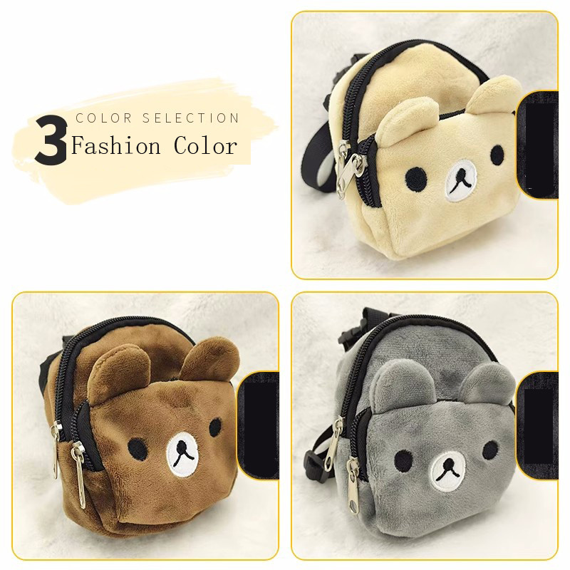 Aranyos kültéri kisállat hátizsák uzsonnás táskák kis kutyusoknak Hátsó mellkasi heveder hám nyereg zsebbel kiskutya állat mopsz macska nyakörvvel