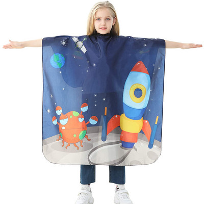 Frizerski salon Brijač Posebna dječja tkanina za šišanje Vodootporna neljepljiva kosa Crtić Odjeća za kućnu frizuru za bebe Šal Pelerina Pregača