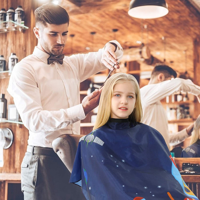 Frizerski salon Brijač Posebna dječja tkanina za šišanje Vodootporna neljepljiva kosa Crtić Odjeća za kućnu frizuru za bebe Šal Pelerina Pregača