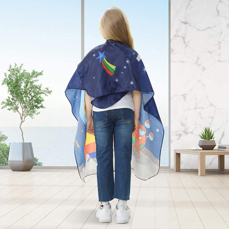 Frizerski salon Brijač Posebna dječja tkanina za šišanje Vodootporna neljepljiva kosa Crtić Odjeća za kućnu frizuru za bebe Šal Pelerina Pregača