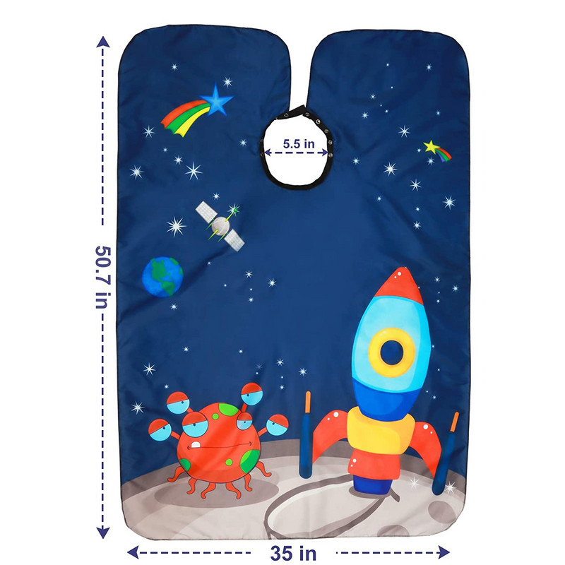 Frizerski salon Brijač Posebna dječja tkanina za šišanje Vodootporna neljepljiva kosa Crtić Odjeća za kućnu frizuru za bebe Šal Pelerina Pregača