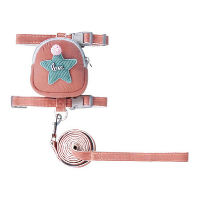 Ham pentru câini cu geantă Rucsac drăguț pentru animale de companie, cu set de lesă, stea cu cinci colțuri, decorare pentru animale de companie, pentru plimbări zilnice, antrenament de drumeții