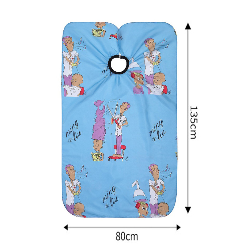 Laste multifilm Veekindel juuksur Cape Rocket Muster Salong Juuksur Juuksemähis Värvimine Juukselõikus Pehme riie Stiilitööriistad