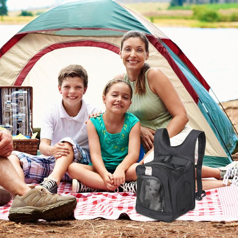 Naminių gyvūnėlių kuprinė Kvėpuojantis šunų kelioninis krepšys su ventiliuojamu tinkleliu laisvų rankų kuprinė, skirta žygiams Mažos vidutinės katės šunys augintiniai
