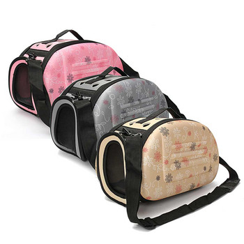 Сгъваема чанта за носене на кучета Преносима ръчна чанта за котки Пътуване Домашен любимец Мека странична чанта с прашка Въздушен транспорт Мрежеста чанта за носене на кученце
