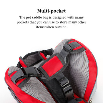 Оксфордска платнена чанта за седло за домашни любимци S/M/L размер Повдигаща се дръжка за многократна употреба Ежедневна регулируема чанта за дисаги за домашни любимци