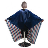 Rochie de pelerină de salon pentru adulți, cu dungi antistatice, șorț acasă tuns cu litere cu stea