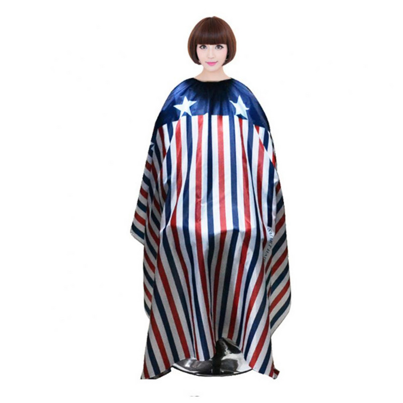 Rochie de pelerină de salon pentru adulți, cu dungi antistatice, șorț acasă tuns cu litere cu stea