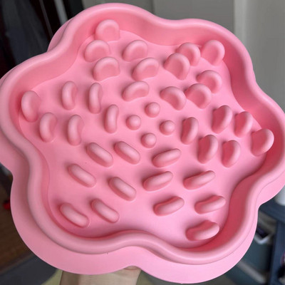 Silikoonist lemmiklooma lakkumisalus Kasside ja koerte aeglane toit, libisemiskindel plats, lemmiklooma kauss, lakkumisalus, koera aeglane matt lemmiklooma lakkumismatt, aeglane söötja