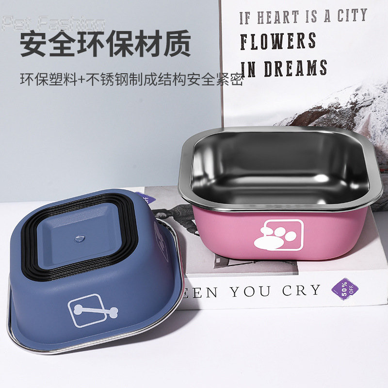 Posuda za pse velikog kapaciteta od nehrđajućeg čelika Zdjela za hranjenje kućnih ljubimaca Pse mačke Posuda za piće Metalna posuda Mascotas Izdržljiva neklizajuća