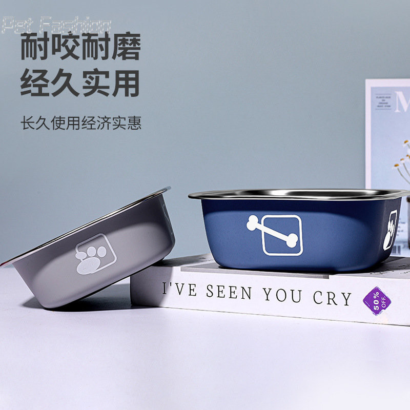 Posuda za pse velikog kapaciteta od nehrđajućeg čelika Zdjela za hranjenje kućnih ljubimaca Pse mačke Posuda za piće Metalna posuda Mascotas Izdržljiva neklizajuća