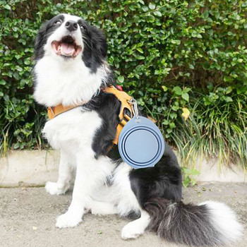 350ML Dog Travel Bowl Силиконова преносима купа за вода за домашни любимци за котка Сгъваема купа за кучета Хранилка за храна Леген за пиене на домашни любимци Консумативи за домашни любимци