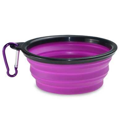 350 ml/1000 ml kokkupandav silikoonist lemmikloomakauss kaasaskantav kutsikate toidukonteiner kokkupandav söötja välikämpingu koerte tarvikute jaoks