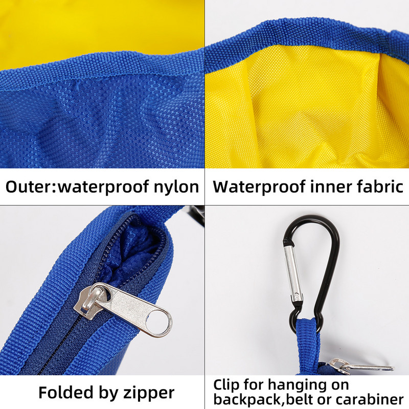 Didelio tūrio šunų gėrimo indas Sulankstomas šunų vandens dubuo maisto laikymo krepšys lauke žygiams kelionėms sulankstomas naminių gyvūnėlių dubuo 1100 ml